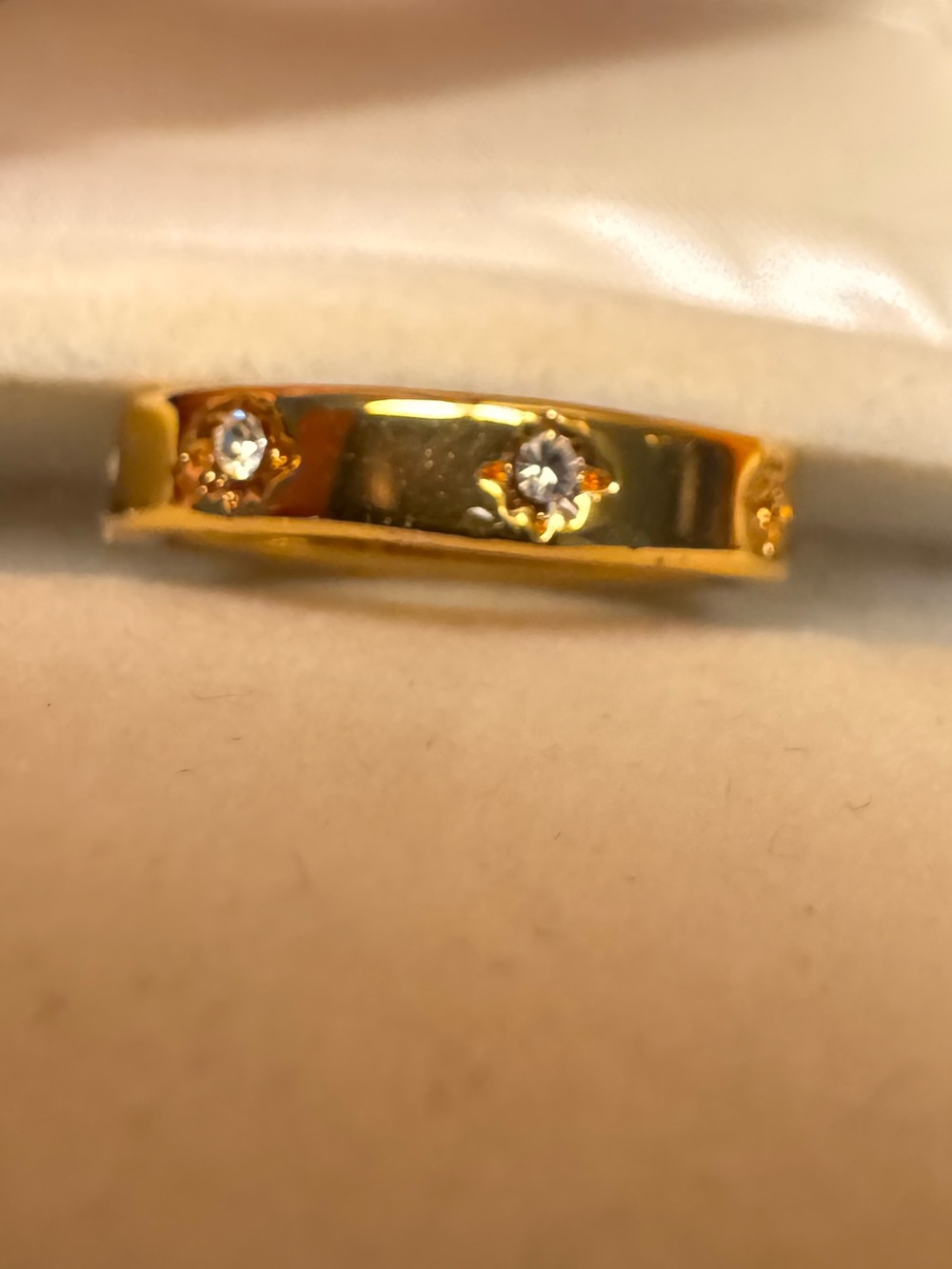 J.Crew Gold Stackable Crystal and Band Ring Set- Size 5- Women Jewelry - Picture 2 of 6